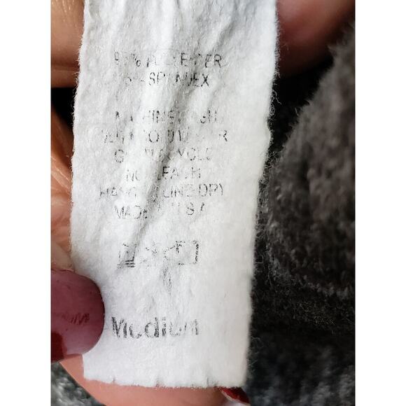 Egy Twofer Sweater Women's Medium Gray Trim Tatran Drop Shoulder Pullover - Picture 7 of 11